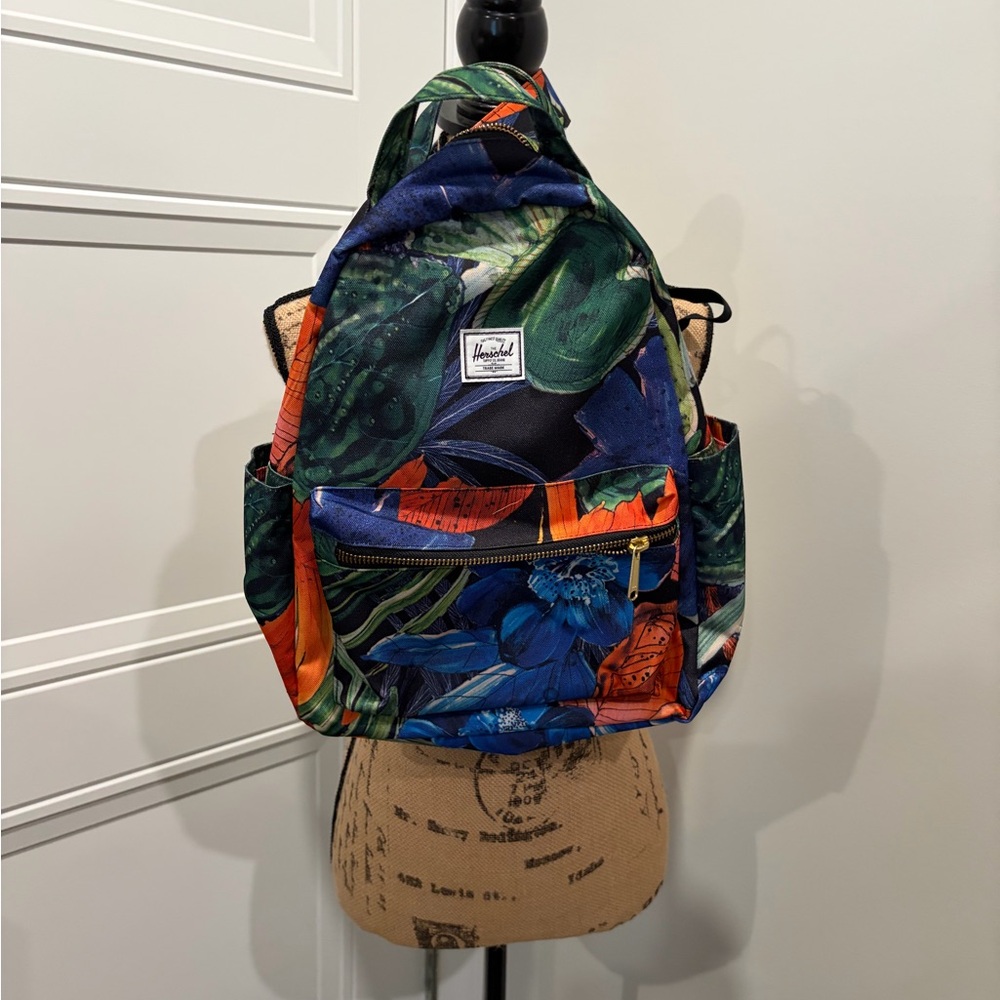 Herschel Supply Company Tropical Floral Backpack in Blue, Green & Orange